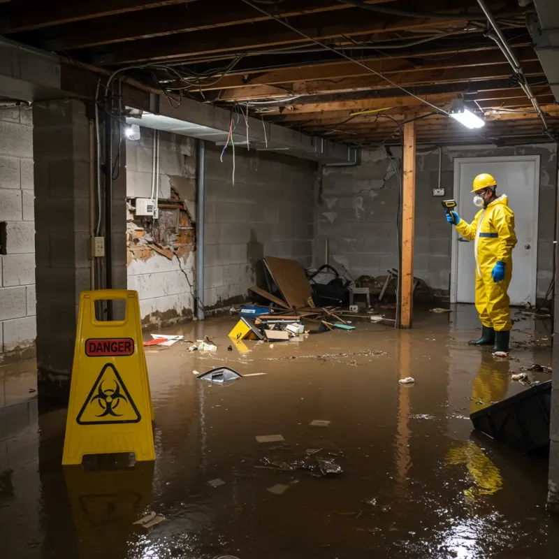 Flooded Basement Electrical Hazard in Eden Isle, LA Property